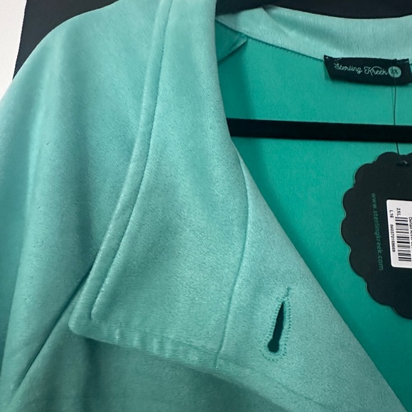 Sterling Kreek Turquoise Suede Unlined light coat - Picture 10 of 16
